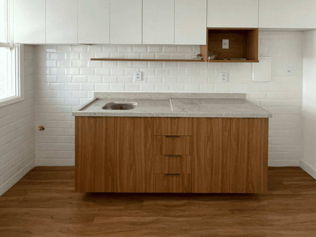 bancada da cozinha apartamento